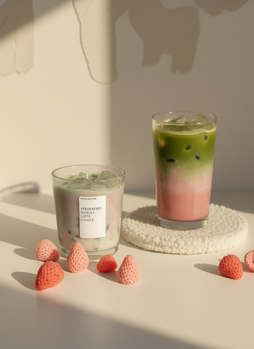 Hero banner STRAWBERRY MATCHA LATTE CANDLE